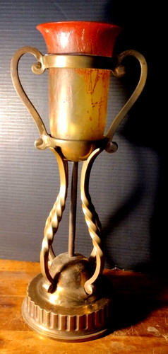 Art deco bronze - console, lamp